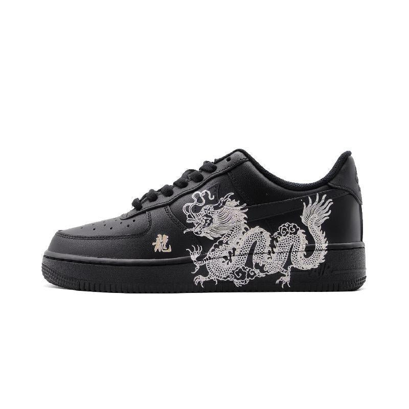 [Custom The golden dragon chases dreams]  Air Force 1 Skateboarding Shoes Unisex