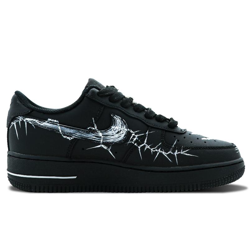 [Custom Black and white hand bones]  Air Force 1 Skateboarding Shoes Men