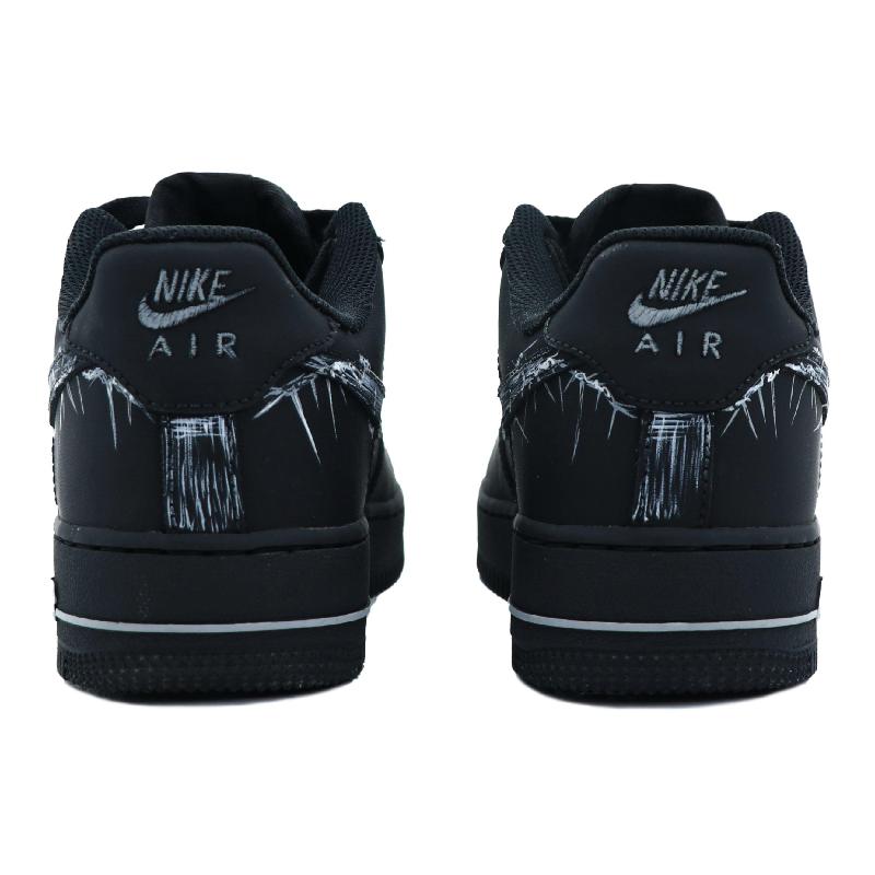 [Custom Black and white hand bones]  Air Force 1 Skateboarding Shoes Men