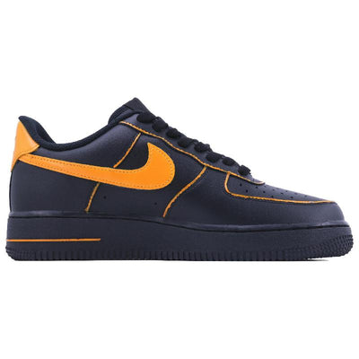 [Custom Orange radio wave]  Air Force 1 Skateboard Shoes Unisex Low-Top Black Orange