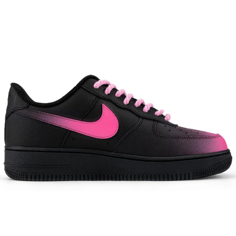 [Custom Flowing blue lightning]  Air Force 1 Skateboarding Shoes Unisex Low-top