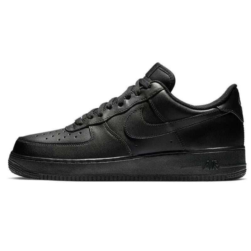 [Custom Red and Golden Cloud Dragon]  Air Force 1 Skateboarding Shoes Men Low-top Black