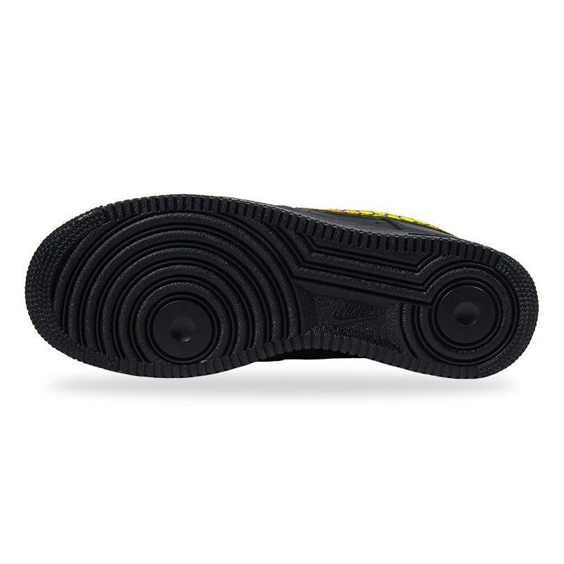 [Custom AF1 cellular]  Air Force 1 Skateboarding Shoes Men Low-top Black/yellow