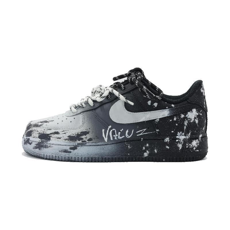 [Custom Ink Splashing Diary]  Air Force 1 Skateboard Shoes Unisex Low-Top White