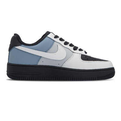 [Custom Oxford 2D]  Air Force 1 Skateboard Shoes Unisex Low-Top Black White Blue