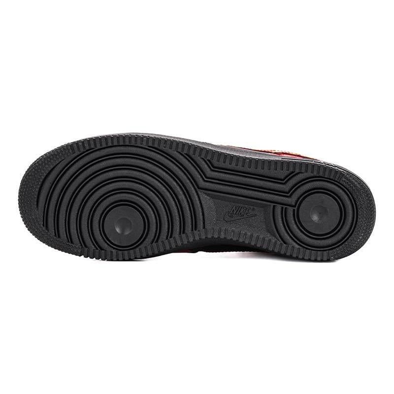 [Custom Male samurai of the Warring States period]  Air Force 1 Skateboarding Shoes Men Low-top Black/Red
