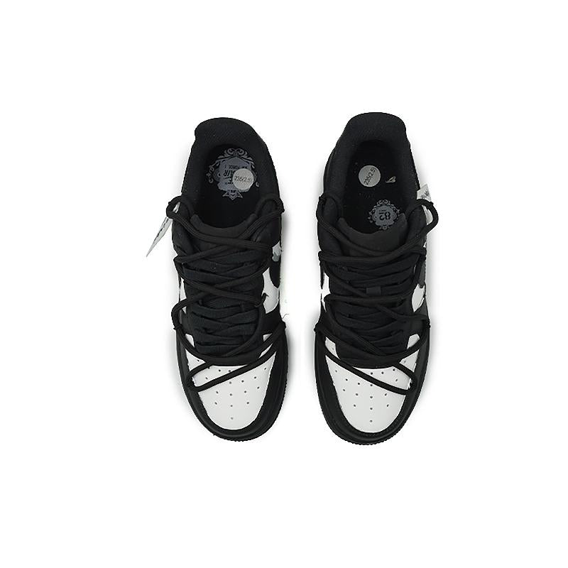 [Custom Unisex white peach bubbles]  Air Force 1 Skateboarding Shoes Unisex