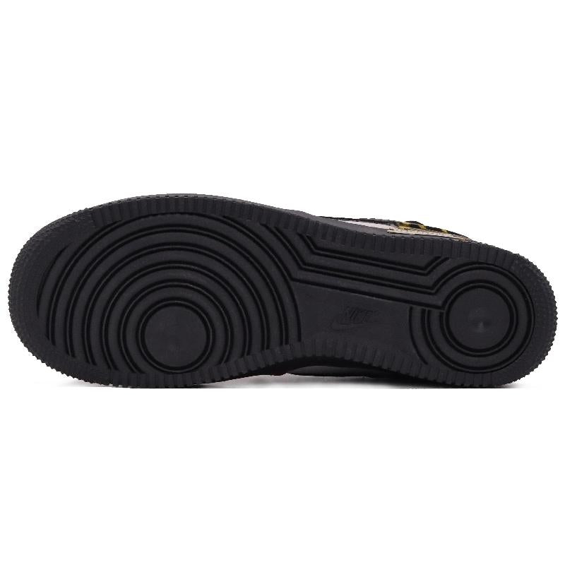 [Custom Helios, the male version of the Sun God]  Air Force 1 Skateboarding Shoes Men Low-top Red/Black/Gold