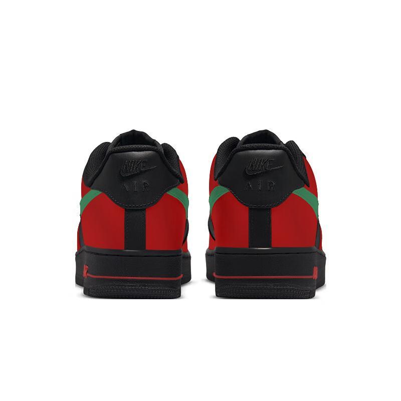 [Custom The crimson night is lush and green]  Air Force 1 Skateboard Shoes Unisex Low-Top Red