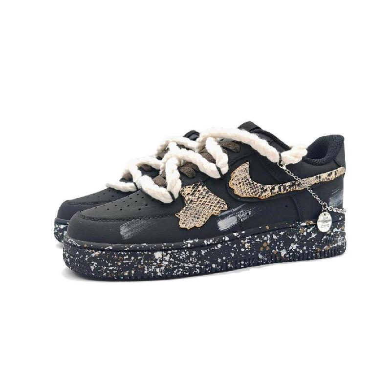 [Custom Speed Scale]  Air Force 1 Skateboard Shoes Unisex Low-Top White