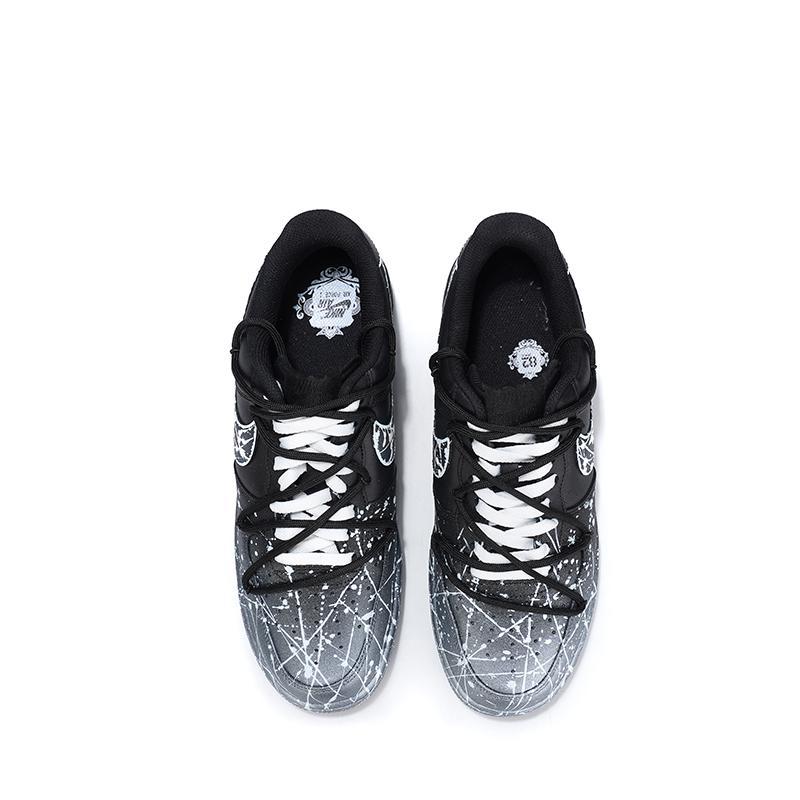 [Custom Starlight]  Air Force 1 Skateboard Shoes Unisex Low-Top White/Blue/Silver