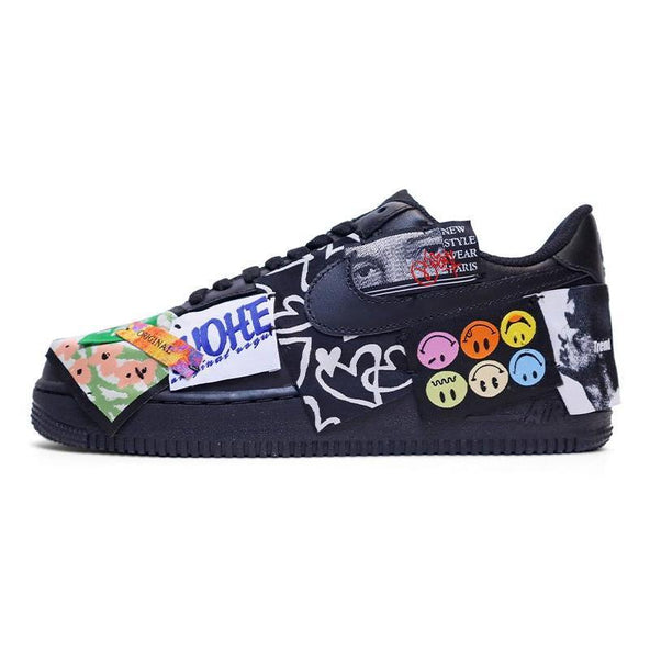 [Custom Men's graffiti art]  Air Force 1 Skateboarding Shoes Men Low-top Multicolor