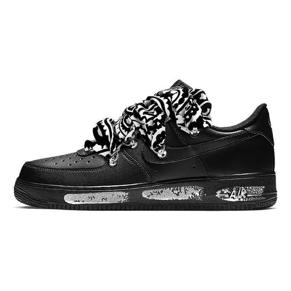 [Custom The male cashew flower is black and white]  Air Force 1 Low Skateboarding Shoes Men