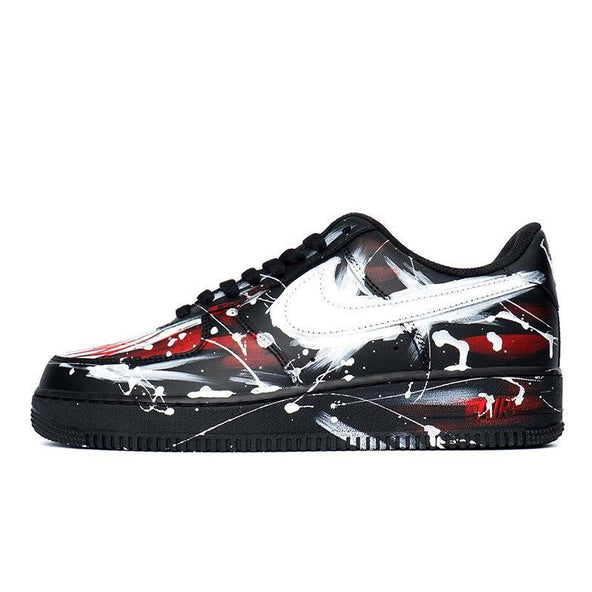 [Custom Men's Marvel Venom Spider in red and black]  Air Force 1 Skateboarding Shoes Men