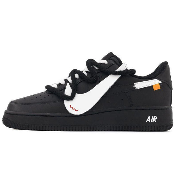 [Custom Break the hook for the future A]  Air Force 1 Skateboarding Shoes Unisex Low-top Silver