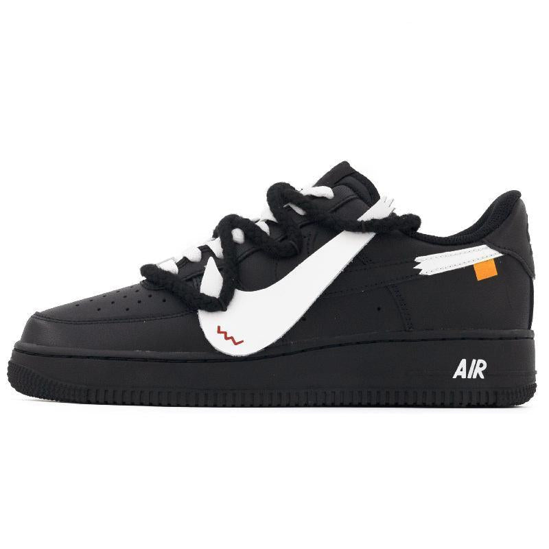 [Custom Break the hook for the future A]  Air Force 1 Skateboarding Shoes Unisex Low-top Silver