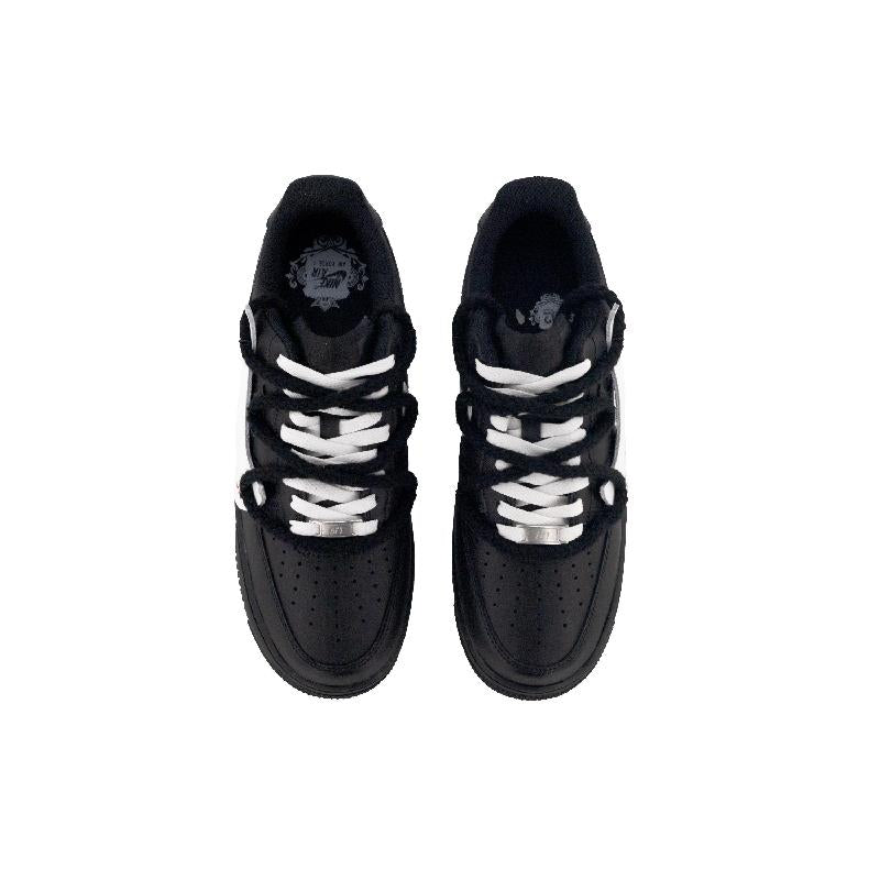 [Custom Break the hook for the future A]  Air Force 1 Skateboarding Shoes Unisex Low-top Silver