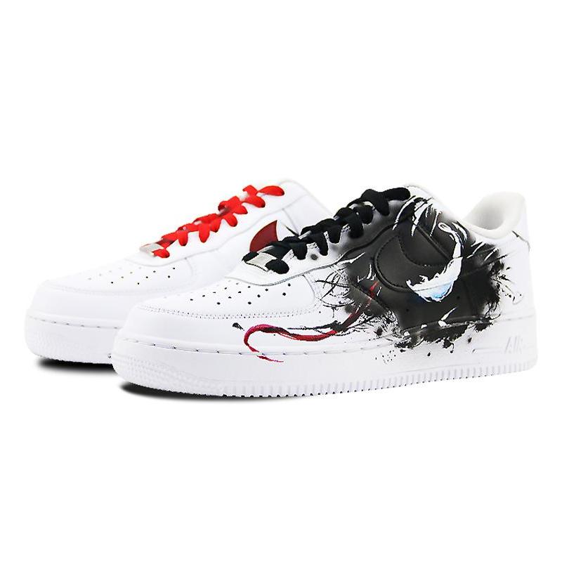 [Custom Three men's and women's hand-painted black and red venom]  Air Force 1 Skateboarding Shoes Unisex