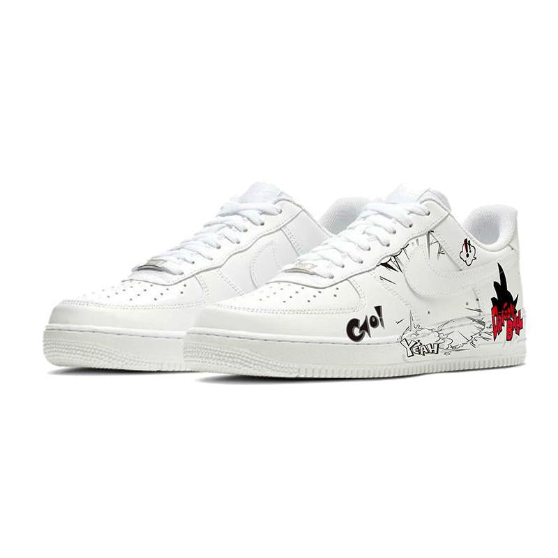 [Custom Salute to Dragon Ball]  Air Force 1 Skateboarding Shoes Men Low-top White/black