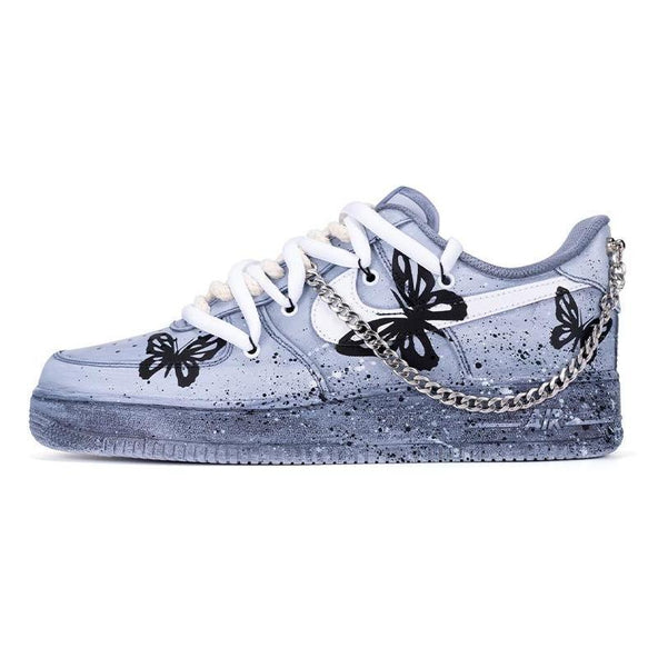[Custom Men's retro butterfly]  Air Force 1 Skateboarding Shoes Men