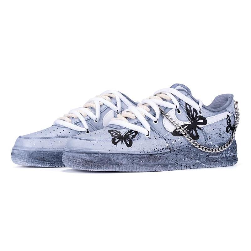 [Custom Men's retro butterfly]  Air Force 1 Skateboarding Shoes Men