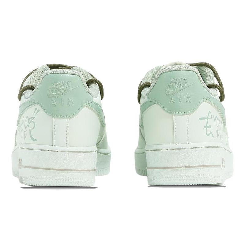 [Custom Men's summer-style QD]  Air Force 1 Skateboarding Shoes Men Low-top Green/Brown