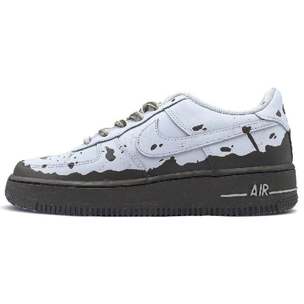 [Custom Muddy path]  Air Force 1 Skateboarding Shoes Men Low-top Brown/White