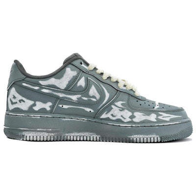 [Custom Men's scratch-off card gray QD]  Air Force 1 Skateboarding Shoes Men
