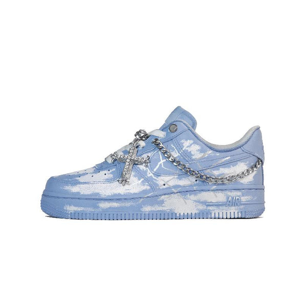 [Custom Dilapidated collection]  Air Force 1 Skateboarding Shoes Men