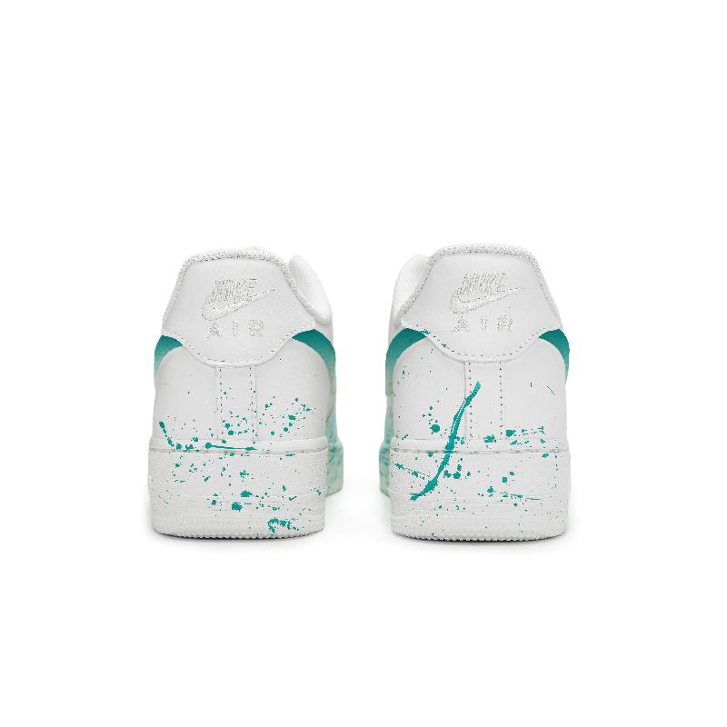 [Custom Free scene for men and women]  Air Force 1 Skateboard Shoes Men Low-Top White Green
