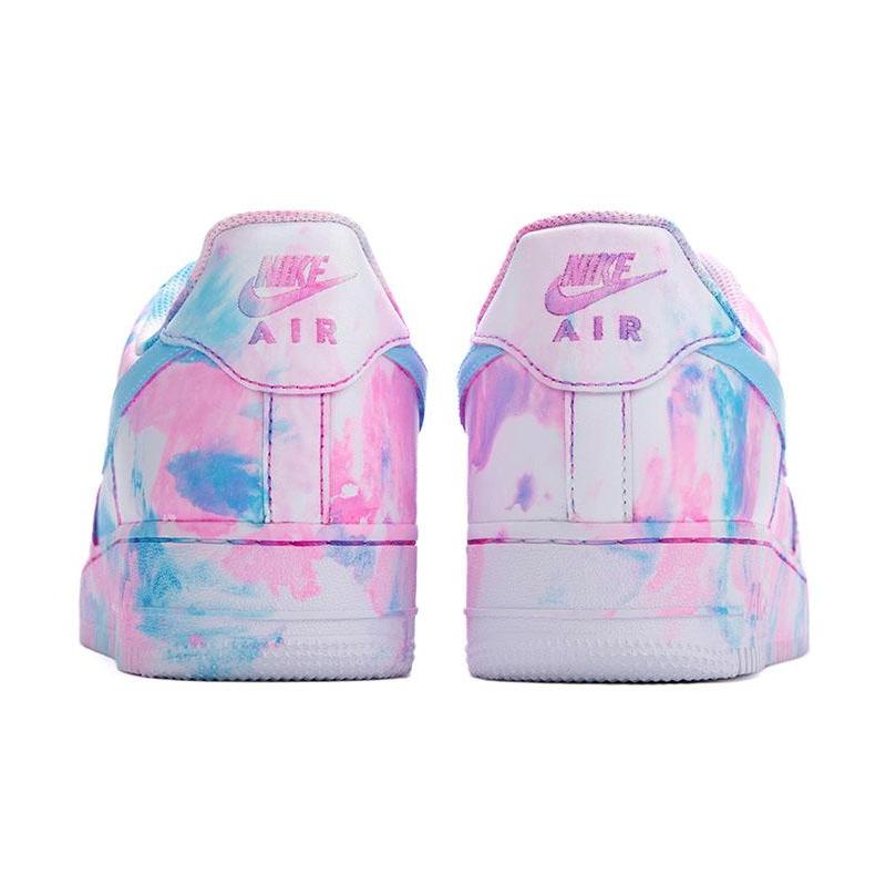 [Custom Tie-dyed neon-lit city]  Air Force 1 Skateboarding Shoes Men