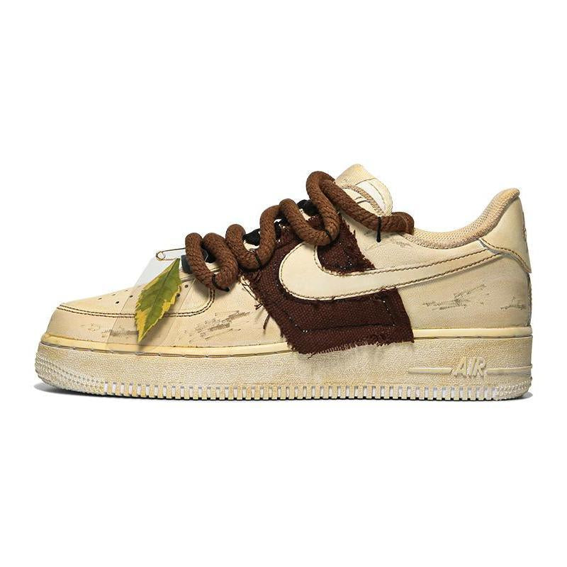 [Custom Male style fallen leaves]  Air Force 1 Skateboarding Shoes Men