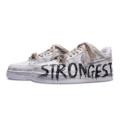 [Custom Play Cool Factor]  Air Force 1 Skateboard Shoes Men Low-Top Gray Black