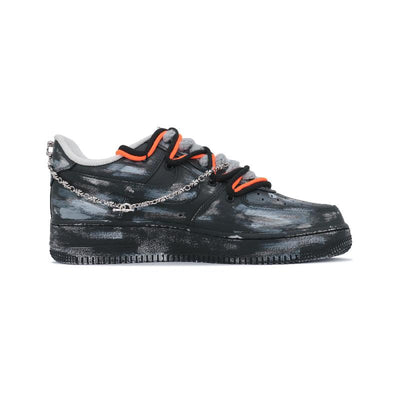 [Custom Dark Nightmare]  Air Force 1 Skateboard Shoes Men Low-Top Black