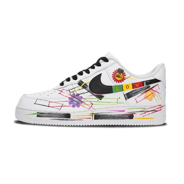 [Custom AF1LOVE sunflower] Male  Air Force 1 Low Skate shoes