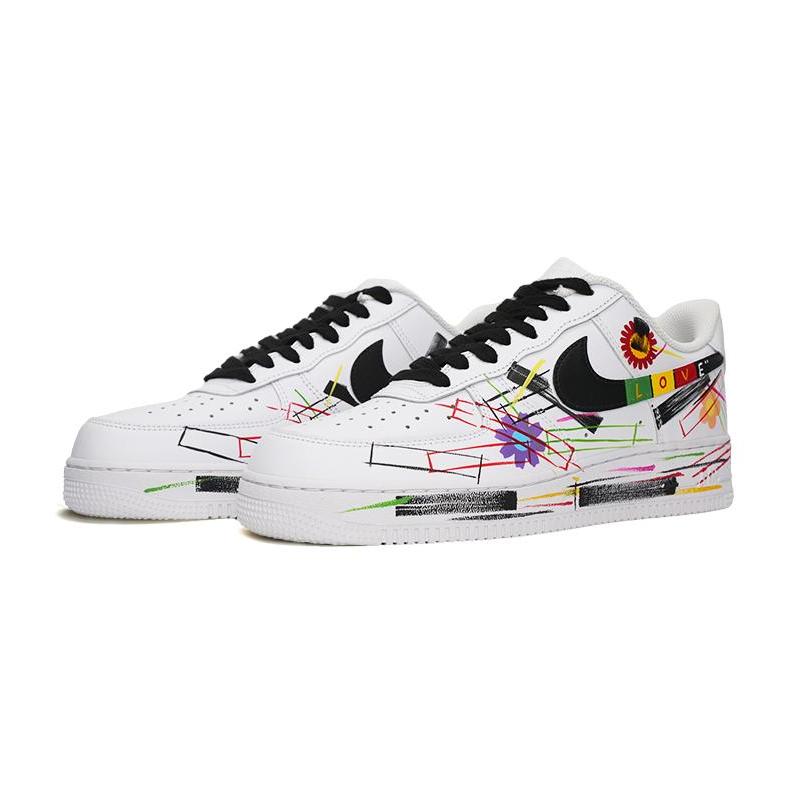 [Custom AF1LOVE sunflower] Male  Air Force 1 Low Skate shoes