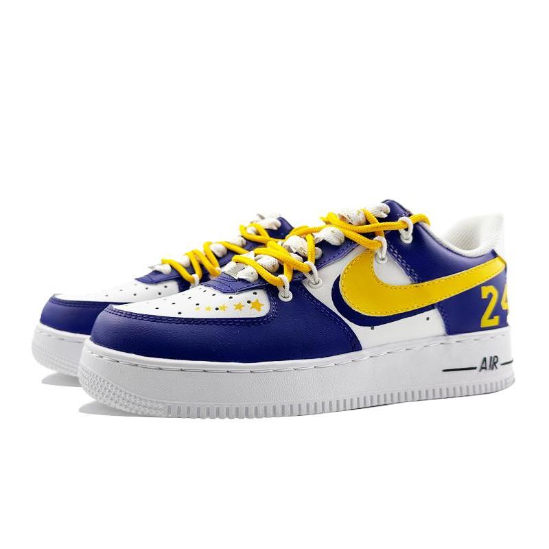 [Custom Men's NBA Lakers purple] Male  Air Force 1 Low Skate shoes