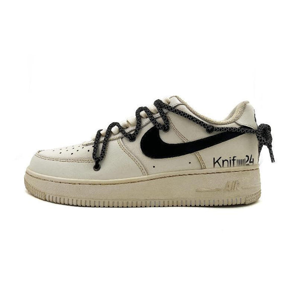 [Custom A cup of coffee]  Air Force 1 Skateboarding Shoes Unisex Low-top Coffee