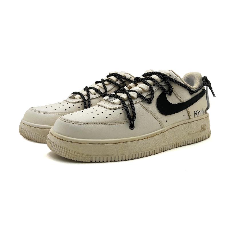 [Custom A cup of coffee]  Air Force 1 Skateboarding Shoes Unisex Low-top Coffee