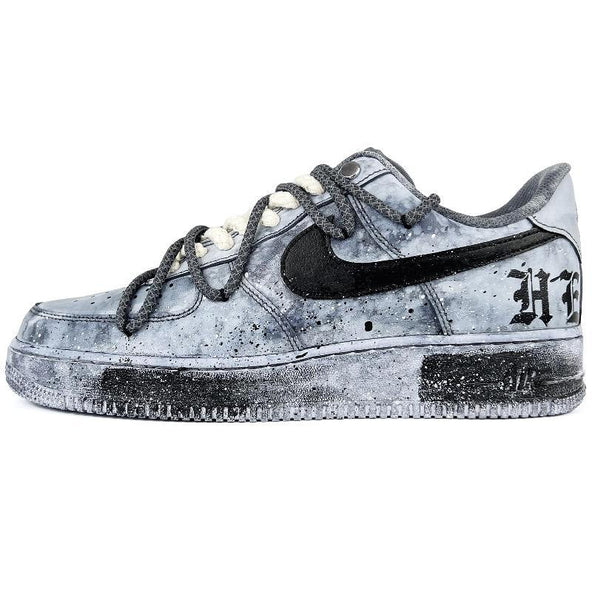 [Custom Gothic aged grey]  Air Force 1 Skateboarding Shoes Men