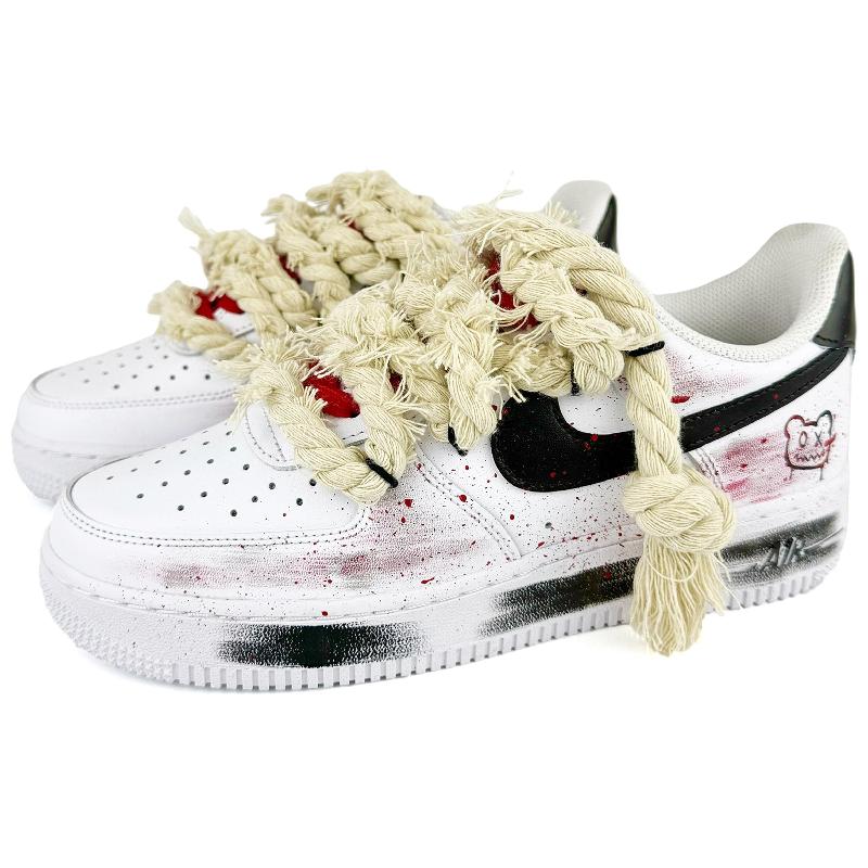 [Custom Violent Little Bear]  Air Force 1 Skateboarding Shoes Men
