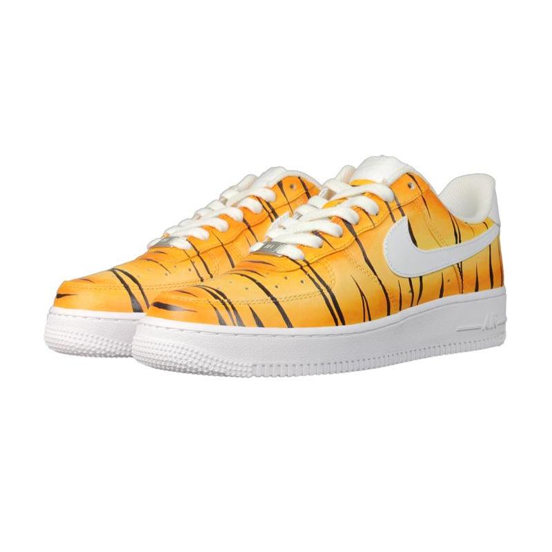 [Custom Men's zodiac tiger pattern]  Air Force 1 Skateboarding Shoes Men Low-top Color Change/black/white