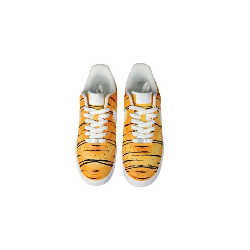 [Custom Men's zodiac tiger pattern]  Air Force 1 Skateboarding Shoes Men Low-top Color Change/black/white