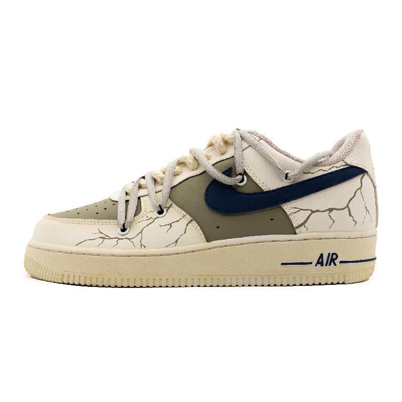 [Custom Men's style: Great Rift Valley]  Air Force 1 Skateboarding Shoes Men Low-top Coffee