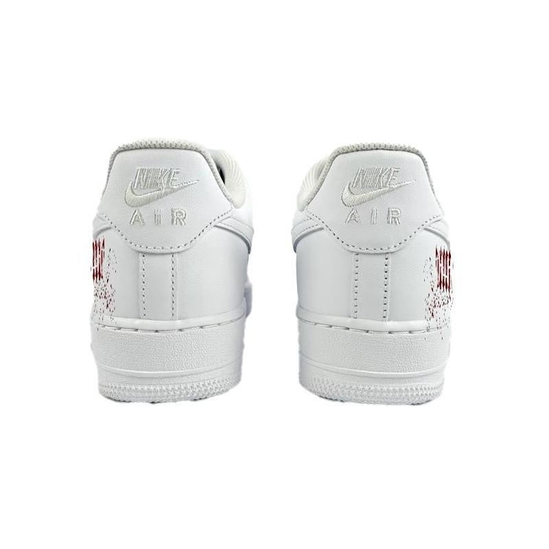 [Custom Blood Oath]  Air Force 1 Skateboard Shoes Unisex Low-Top Red
