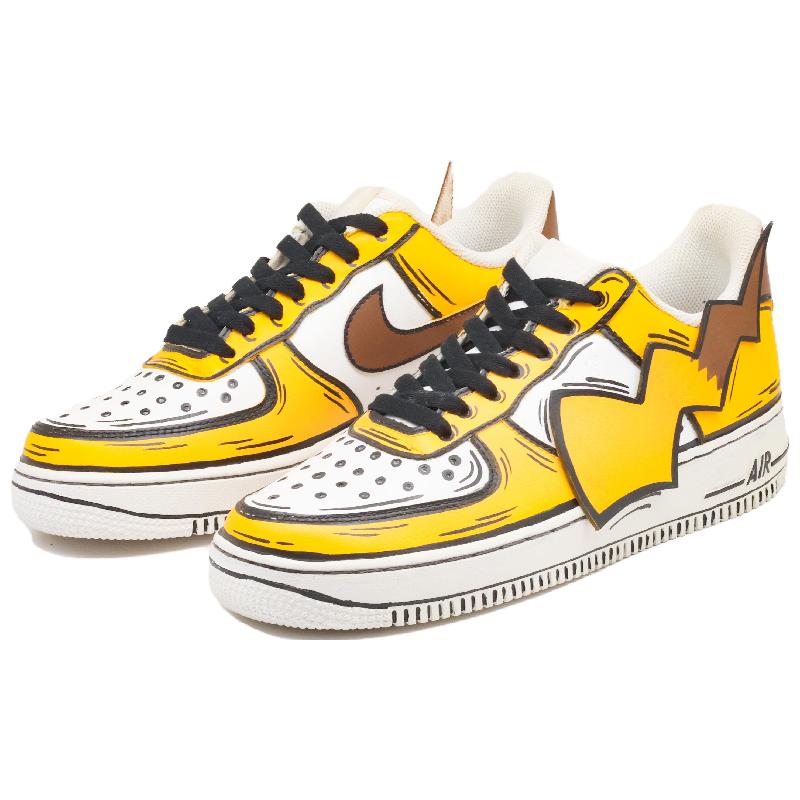 [Custom Pokemon Pikachu Lightning Spirit]  Air Force 1 Skateboarding Shoes Men