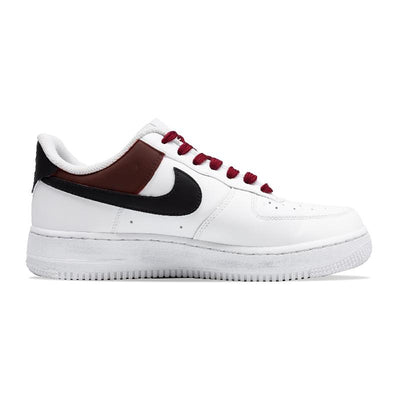 [Custom "Smoke Ink Bamboo Shadow for both men and women.]  Air Force 1 Skateboard Shoes Unisex Low-Top White