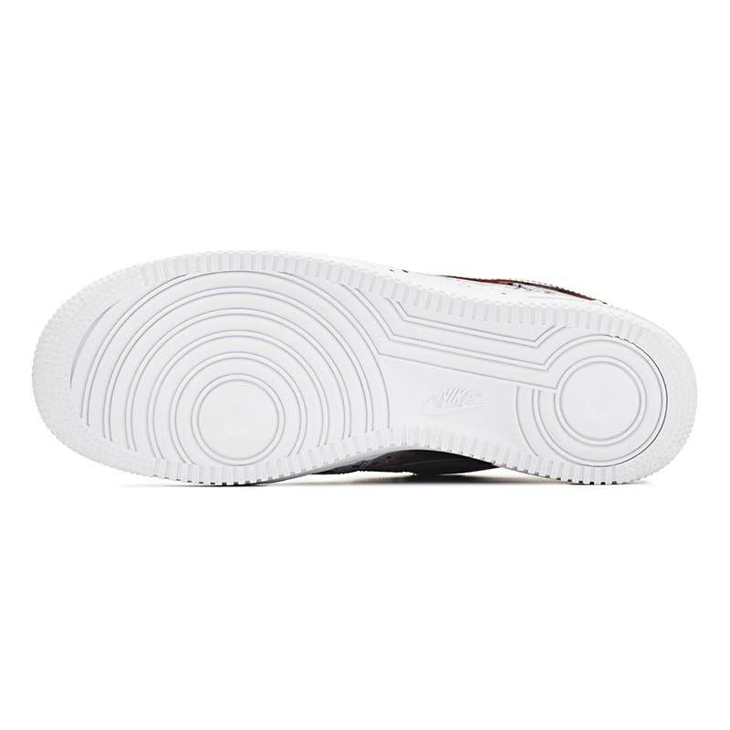 [Custom AF1 Men's Venom is black, white and red]  Air Force 1 Skateboarding Shoes Men