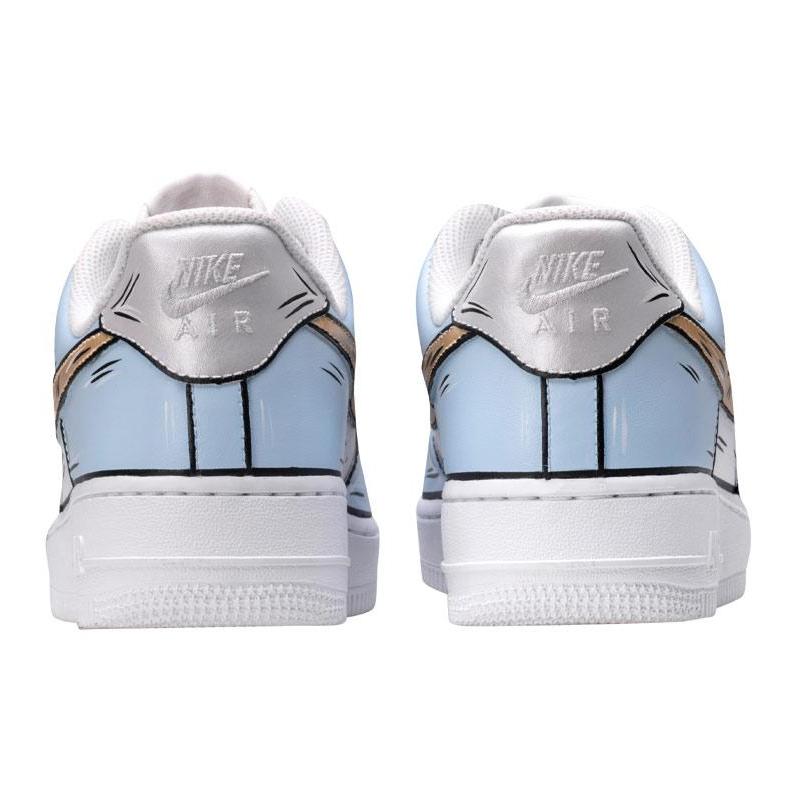 [Custom Frozen 2D blue and white]  Air Force 1 Skateboarding Shoes Men
