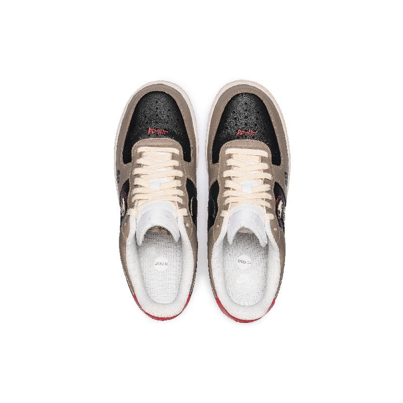 [Custom Brown seam function]  Air Force 1 Skateboarding Shoes Unisex Low-top Red